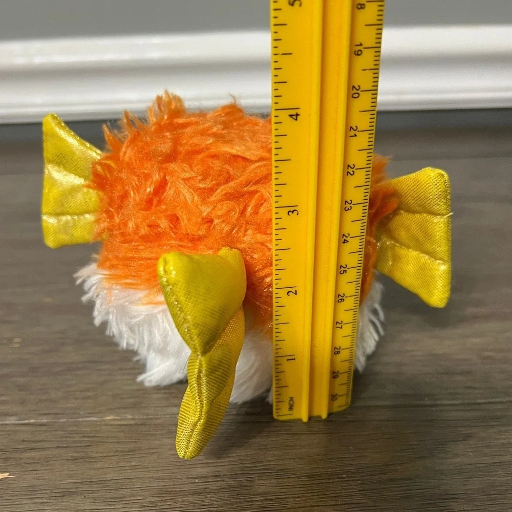 Orange Fish Plush Stuffed Animal Toy Ocean Life Orange White Yellow‎ Mini 4 inch